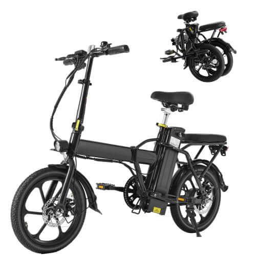 Tyooteriw Folding Electric Bike for Adults with 500W Motor