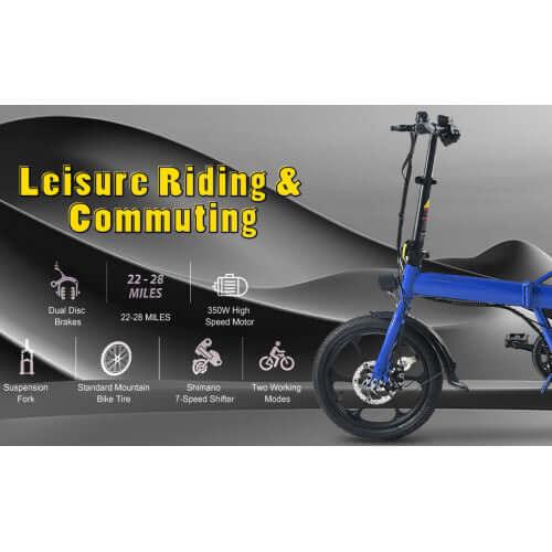 Tyooteriw Folding Electric Bike for Adults with 500W Motor