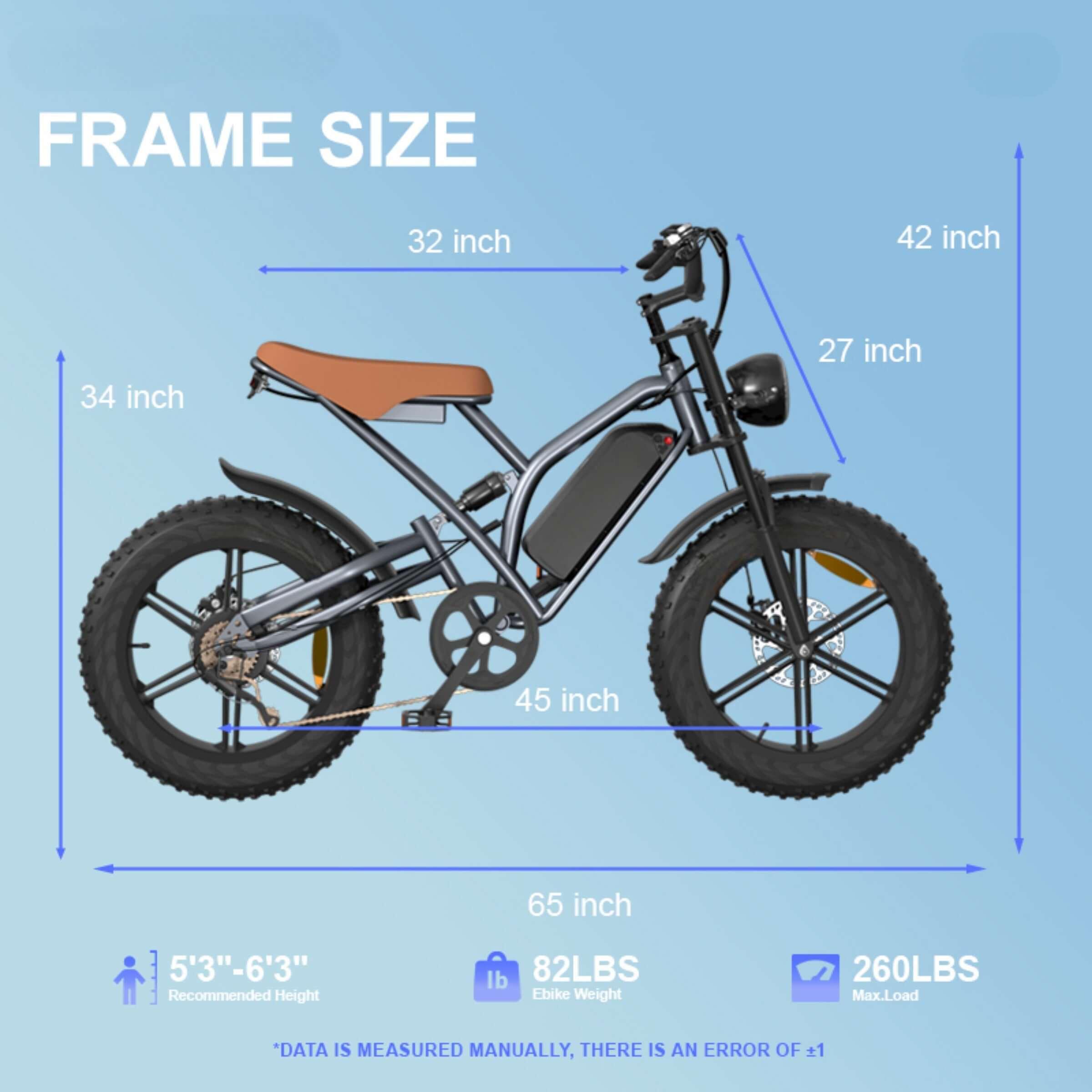 Tyooteriw x50 Electric Bike 20 inch x 4.0 Adult Electric Bike - Tyooteriw