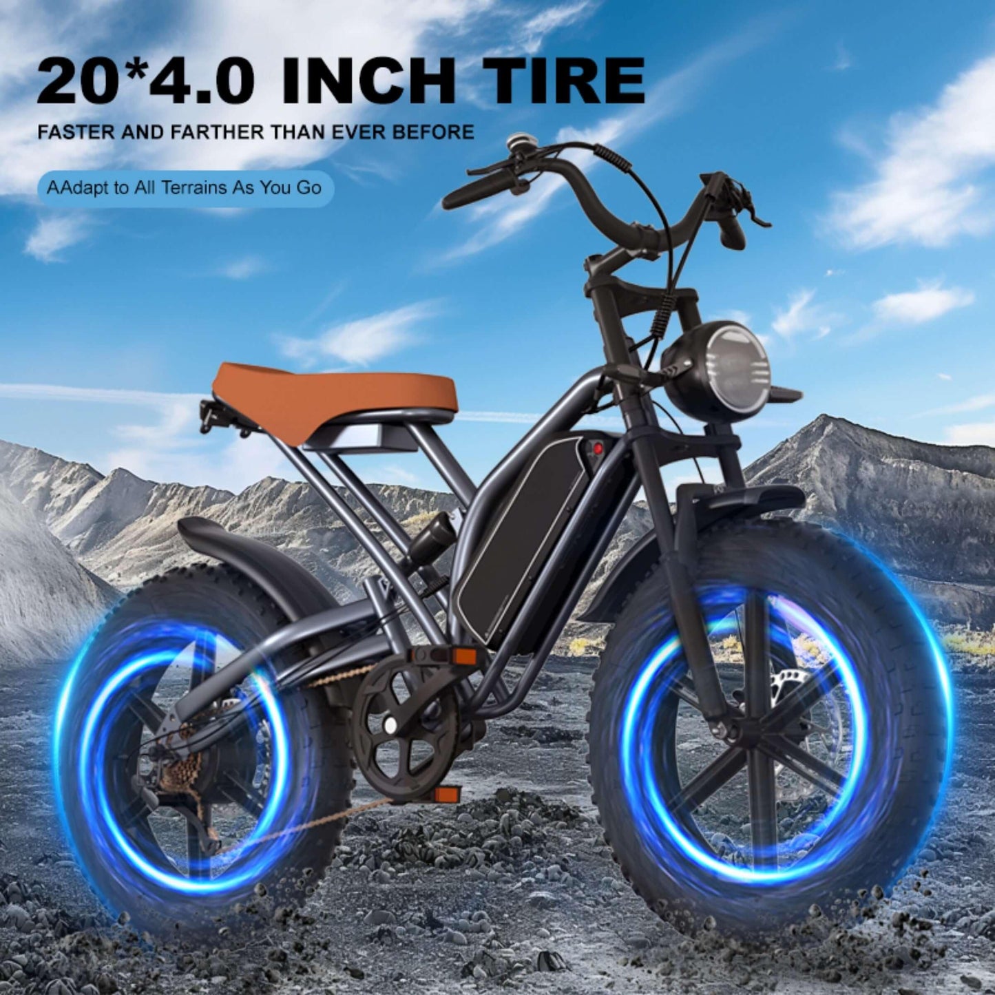 Tyooteriw x50 Electric Bike 20 inch x 4.0 Adult Electric Bike - Tyooteriw